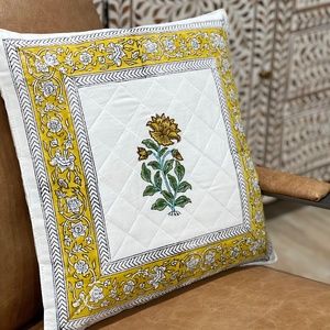 Block print pillow cover